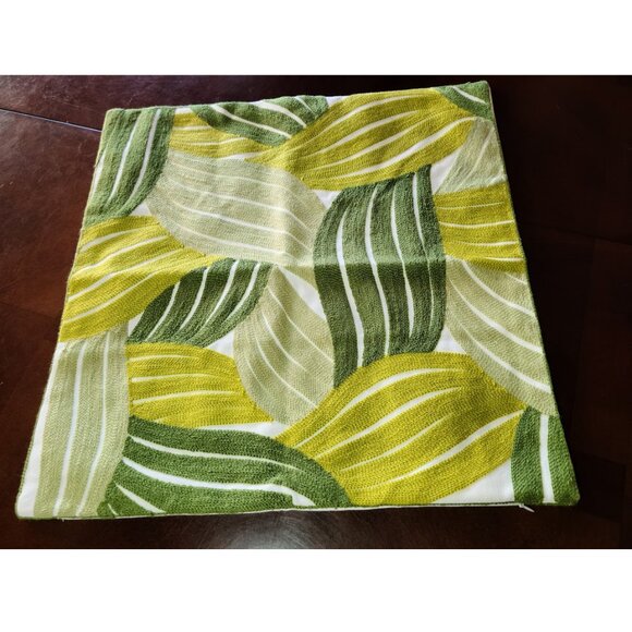 2 Modern Pillow Covers Embroidered Decorative Throw Cases Spring Summer Decor - Picture 5 of 11